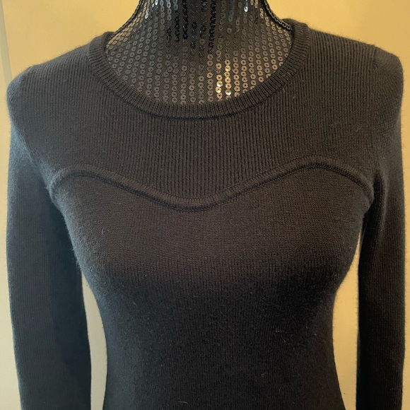 Banana Republic Black Thin Knit Sweater Dress Size M - Picture 2 of 13